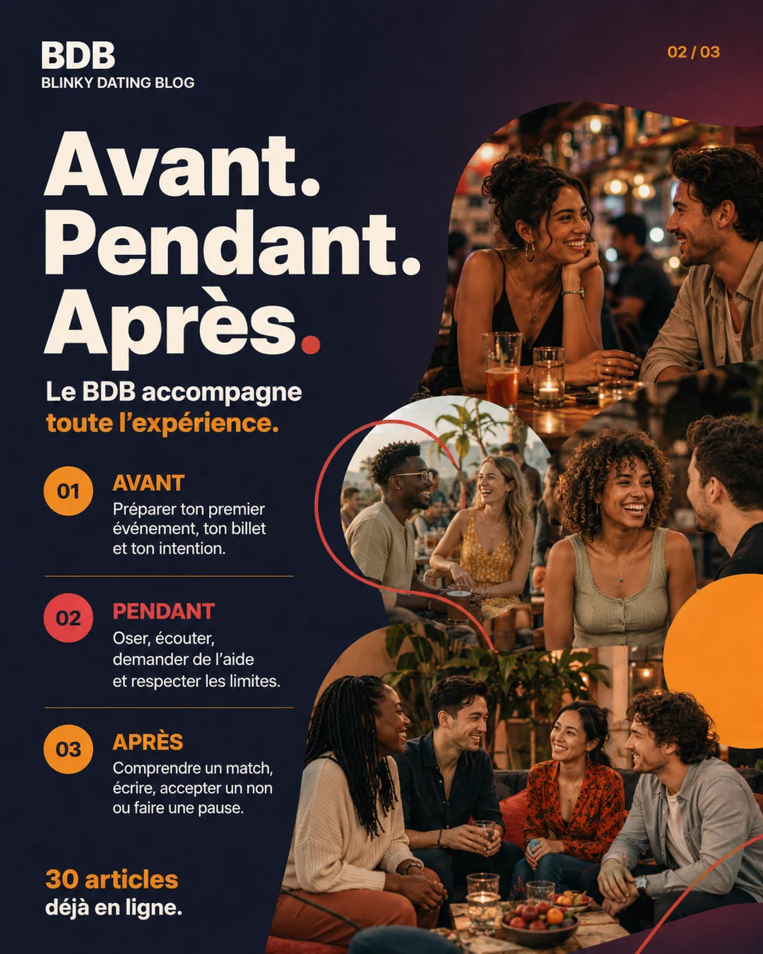 Illustration éditoriale de l’article « Pourquoi BLINKY choisit le dating en vrai plutôt qu’une nouvelle application ».