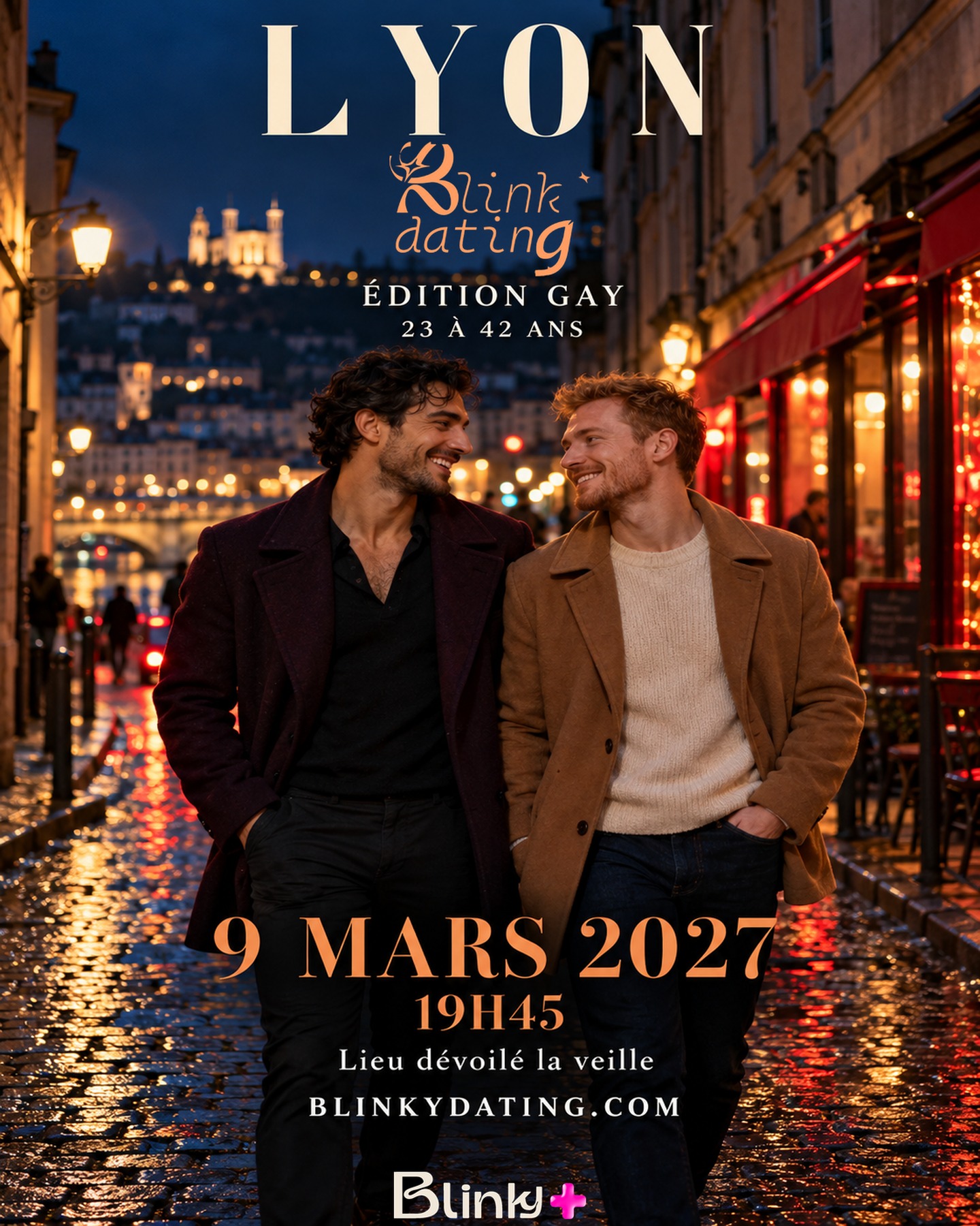 Affiche Blink Dating Lyon — Un crush en vrai