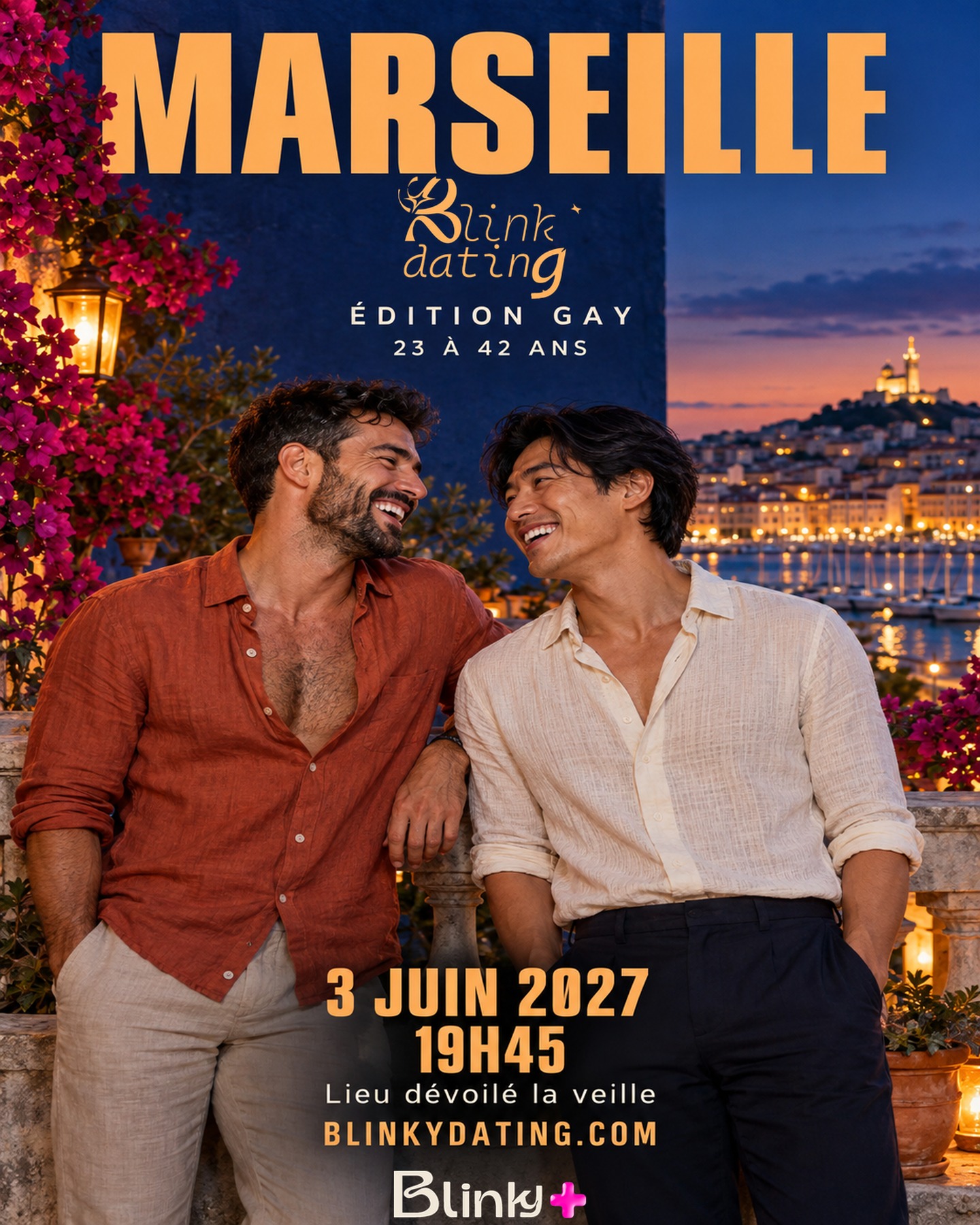 Affiche Blink Dating Marseille — Un crush en vrai