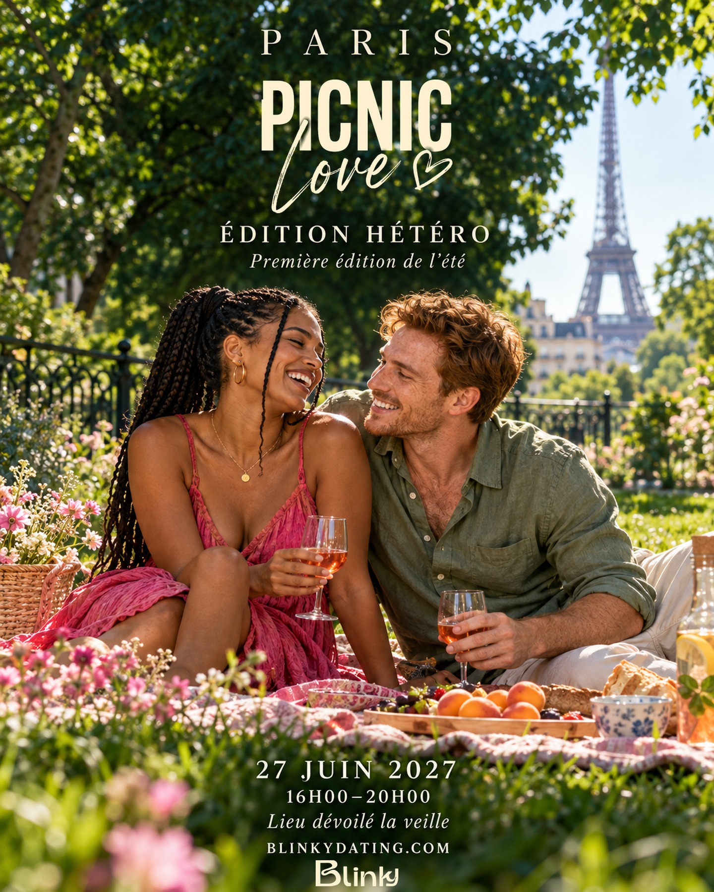 Affiche Picnic Love Paris — L’été commence ici